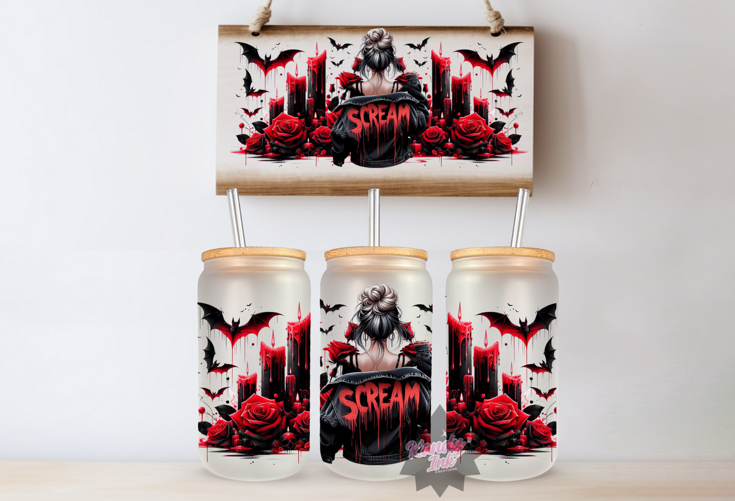 16oz Frosted Libbey Halloween