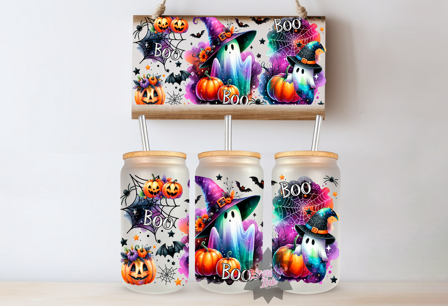 16oz Frosted Libbey Halloween #7